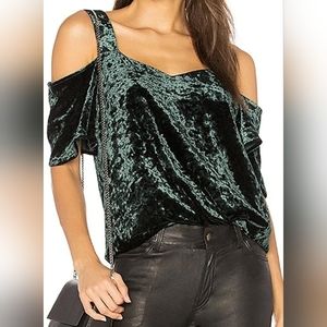*sold* Sanctuary Velvet Cold-Shoulder Tank